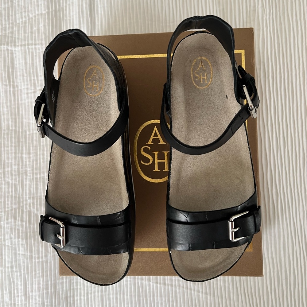 NWT ASH Women's Vera Flatform Leather Sandals. Size 40 - Picture 7 of 10